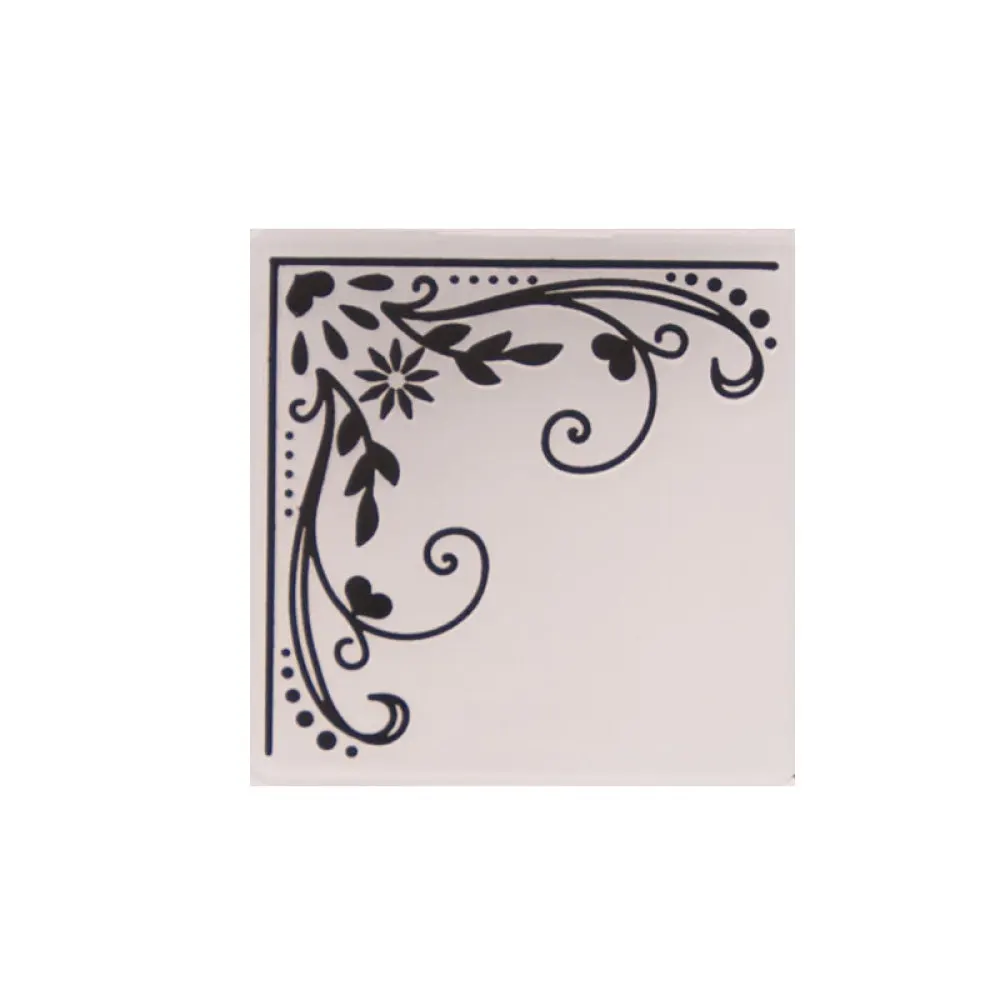 1PC Plastic Corner Flower Embossing Folder DIY Scrapbooking Photo Album