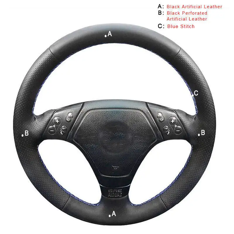 Авто оплетка на руле Крышка для BMW E36 E46 E39 ручной сшитый интерьер автомобильные аксессуары оплетка крышки рулевого колеса - Название цвета: Artificial Leather