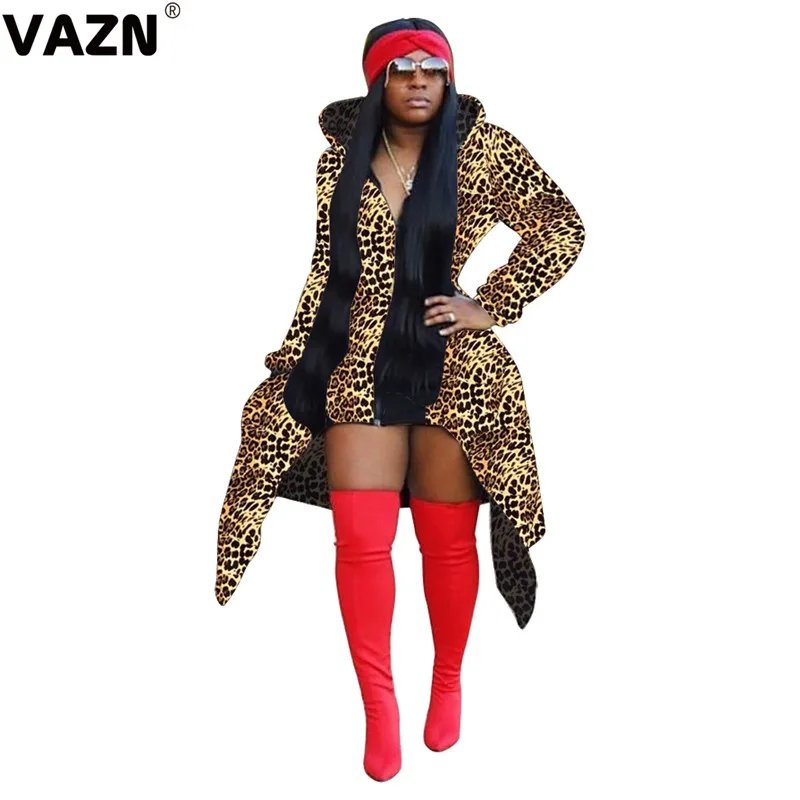 leopard VAZN/Новинка года; асимметричная верхняя одежда Camel Leopard; пикантная Молодежная верхняя одежда с длинными рукавами; - Цвет: leopard