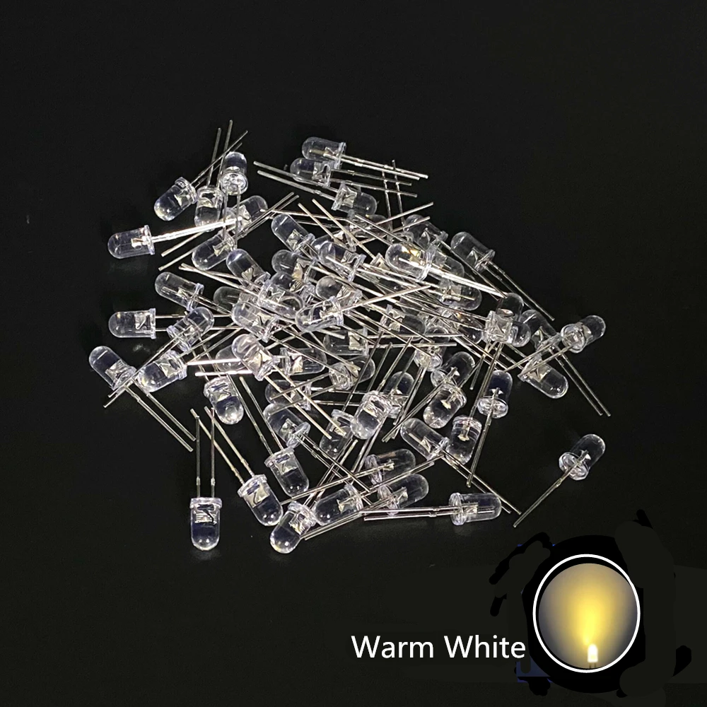 20 LED 5mm Précâblées Avec Câble – Ultra Brillantes, 12V, Prêtes à Brancher Pour Projets DIY