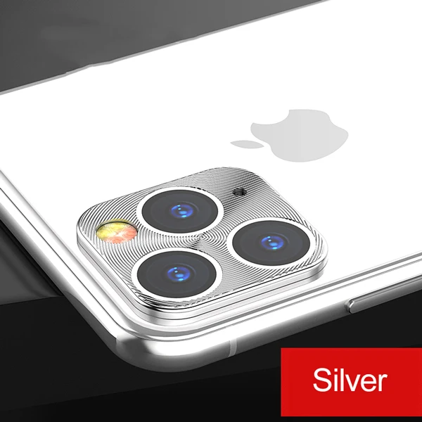 Silver 1 Защитная пленка для объектива камеры для iPhone 11 Pro XS Max XR X чехол металлический защитный чехол для объектива телефона для iPhone X XR XS 11 Pro Чехол - Цвет: Silver 1