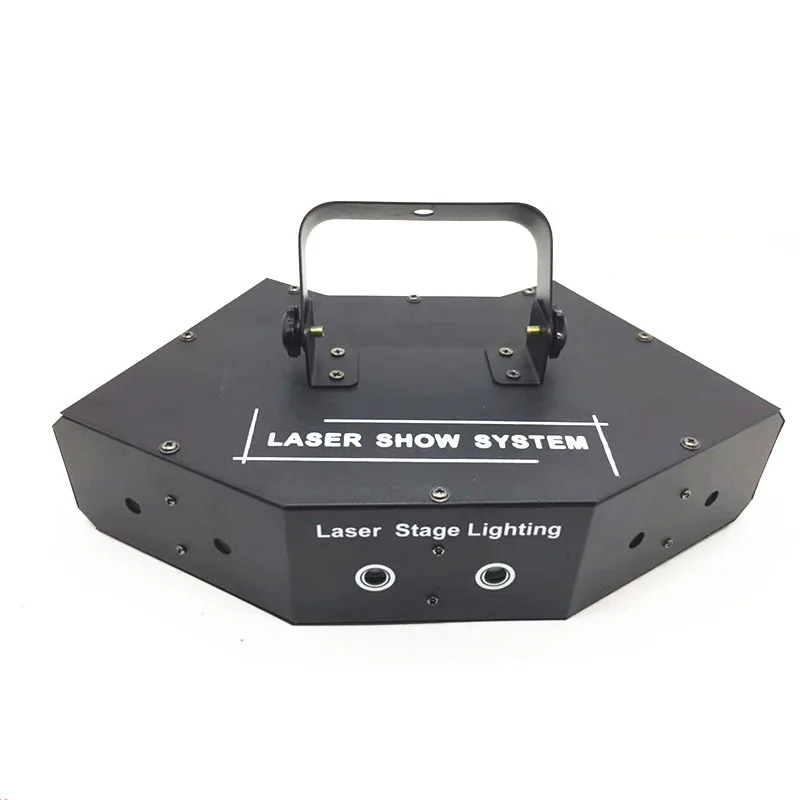 Mostrar tiempo RGB laser latineas de imagen haz escanear DMX DJ Barra de baile Caffee Navidad Fiesta en casa Disco efecto iluminacio - Цвет: Черный