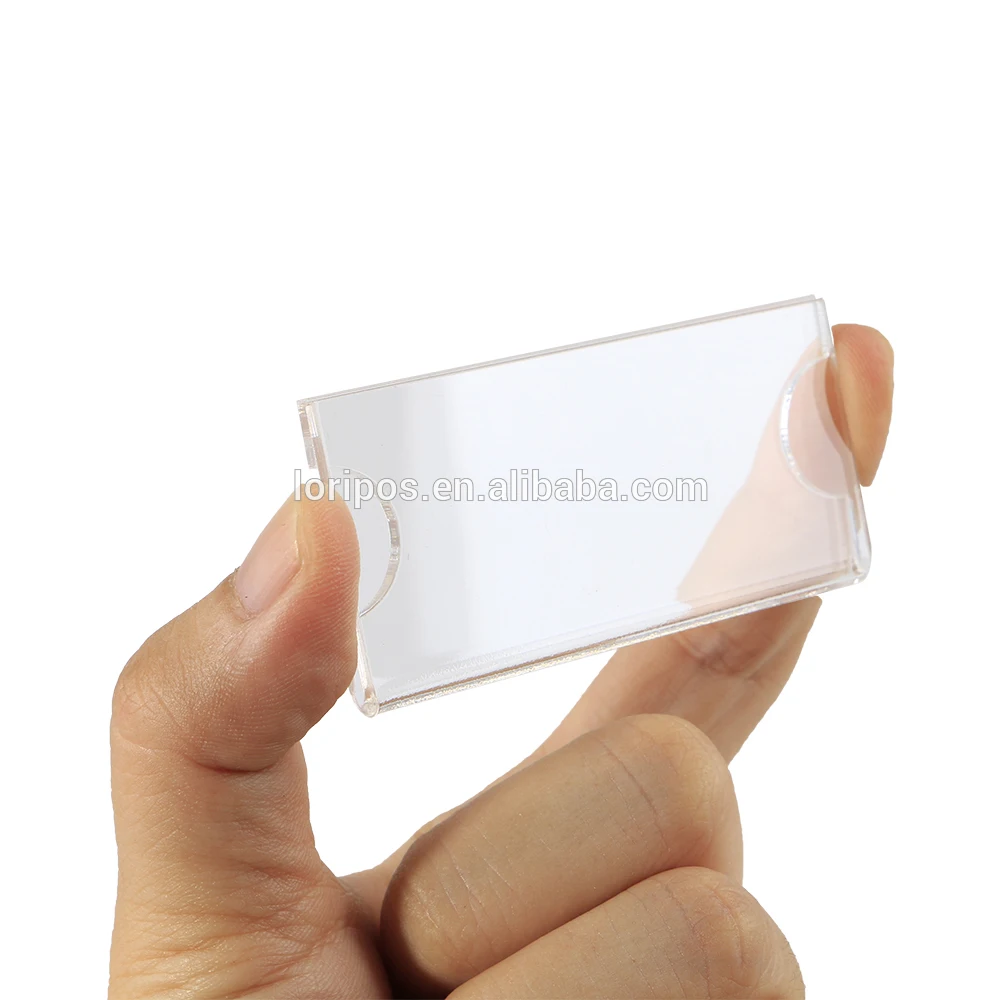 Custom Size Shelf Edge Talker Adhesive Price Tag Sleeve Logo Number Name Info Card Display Holder Rack Sign Clip Frame Case