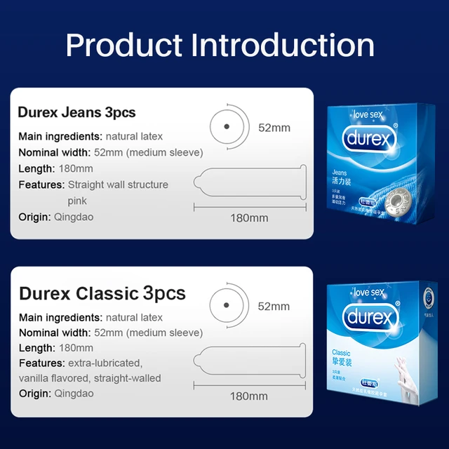 Durex prezervatif küçük boyutlu Ultra ince taşınabilir prezervatifler  kauçuk ürünleri doğal lateks horoz Penis kollu oyuncaklar yetişkinler için  18 - AliExpress