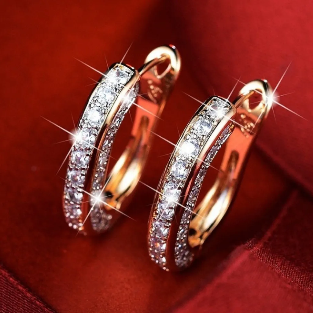 Дизайн креативные ювелирные изделия высококачественные элегантные Кристальные сережки круглые золотые и серебряные серьги на свадебную вечеринку для женщин