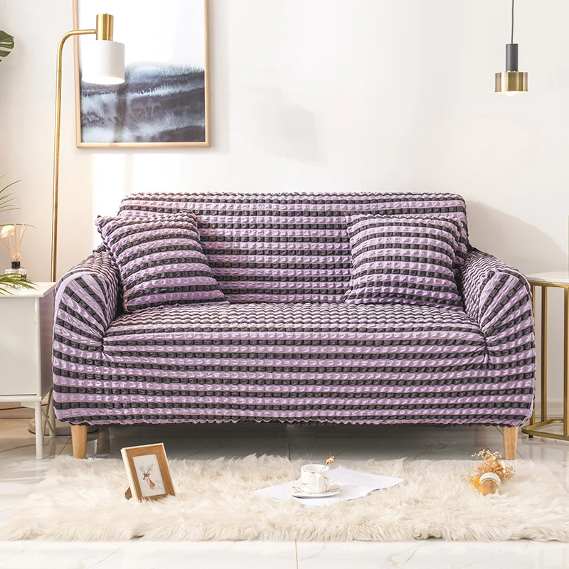 Чехол для дивана 3D пузырь решетки чехол для дивана универсальные чехлы для мебели 1/2/3/4 местный Гостиная чехол для кресла - Цвет: shuang se zi