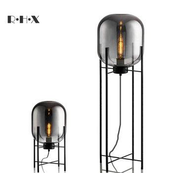 

A Living Room Vertical Desk Lamp Floor Lamp Originality Industry Wind Personality Concise Modern Bedroom Bedside Desk Lamp