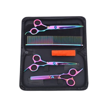 

Professional Japan 6 & 5.5 Inch Rainbow Cut Hair Scissors Cutting Scissors Thinning Hairdressing Scissors Hairdressing Scissors
