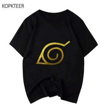 

Naruto Konoha Harajuku Tshirt Men Women Ulzzang Casual Funny Print T-Shirt Men Graphic Funny Aesthetic Streetwear Tops Tee
