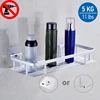 Shelf Shower Shelf Adhesive Aluminum Shower Caddy For Shampoo Holder Kitchen Rack Storage Organizer No Drilling Rectangle Wall M 3