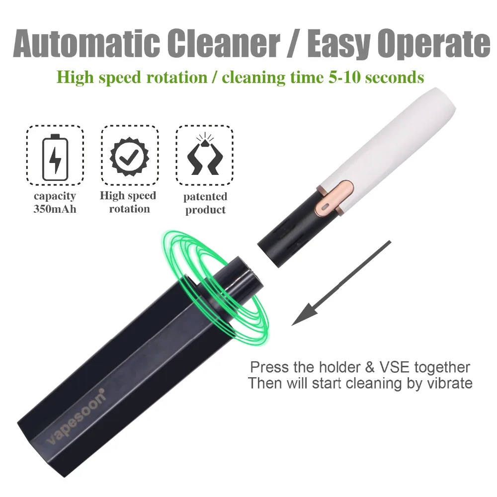 

electric Automatic Cleaning Tool For IQO&..VS ecig heating pen vapesoon VSE cleaner tool clean tobacco cartridge heating pen