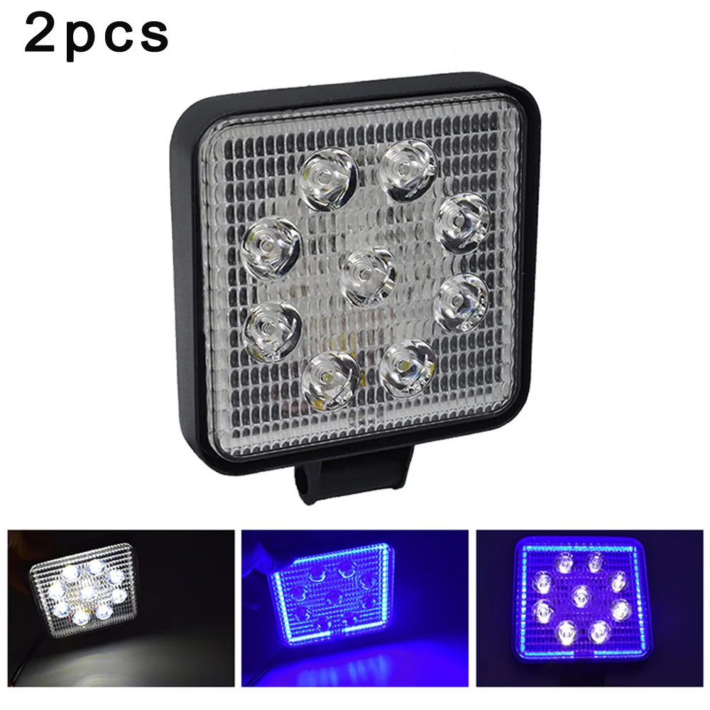 

27W LED Work Light Waterproof Bulbs 102x102x16mm Replacement Set Truck
