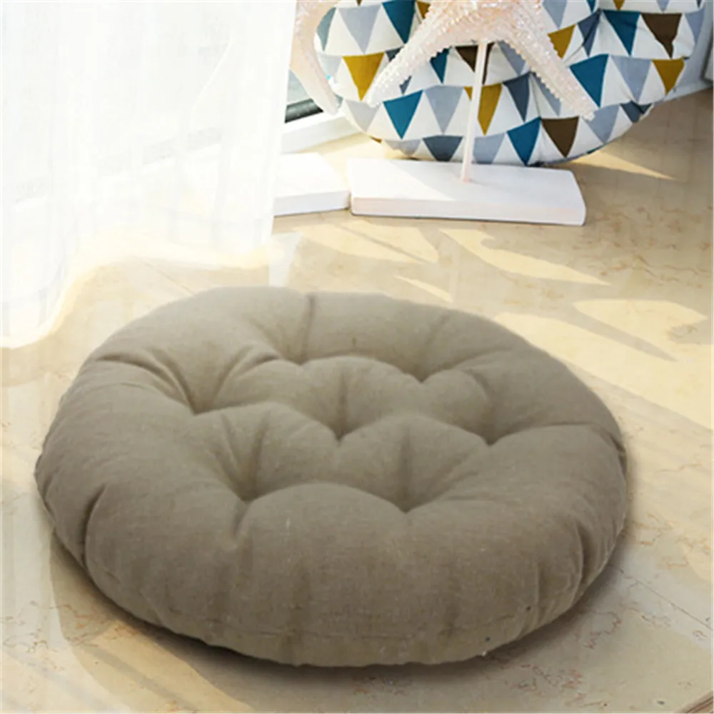 Полиэфирное волокно круглая подушка для стула подушка для сиденья для патио домашний Автомобиль офисный Этаж Подушка Татами подушка - Цвет: 7