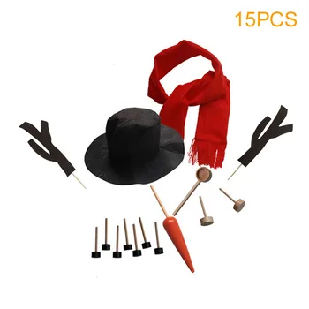

Accessories Holiday Making Dressing Winter Party Eyes Mouth Hat Scarf Kids Adult Snowman Decorating Kit Christmas Decoration