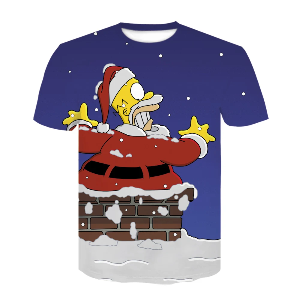 2020 new Simpson T-shirt 3d Anime T Shirts Funny Printed Mens Tee Male Clothing hip hop kids children Tops camisetas hombre | Мужская