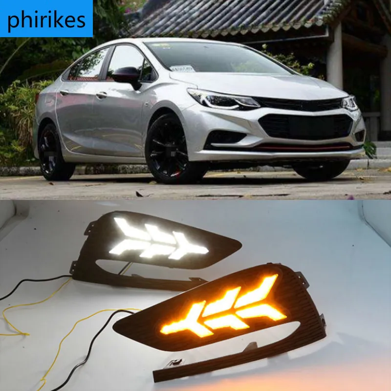 

Дневные ходовые огни, противотуманные фары для Chevrolet Cruze 2016 2017 2018, 2 шт., 12 В, дневной сигнал для Chevy