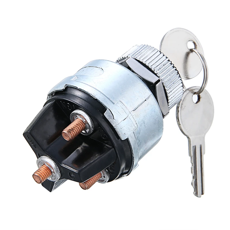 Llave de Universal para coche, barco, motocicleta, Tractor, vehículo, interruptor de arranque, barril de 3 pines con 2 llaves, reemplazo de interruptor de coche|Relés e interruptores de coche| - AliExpress