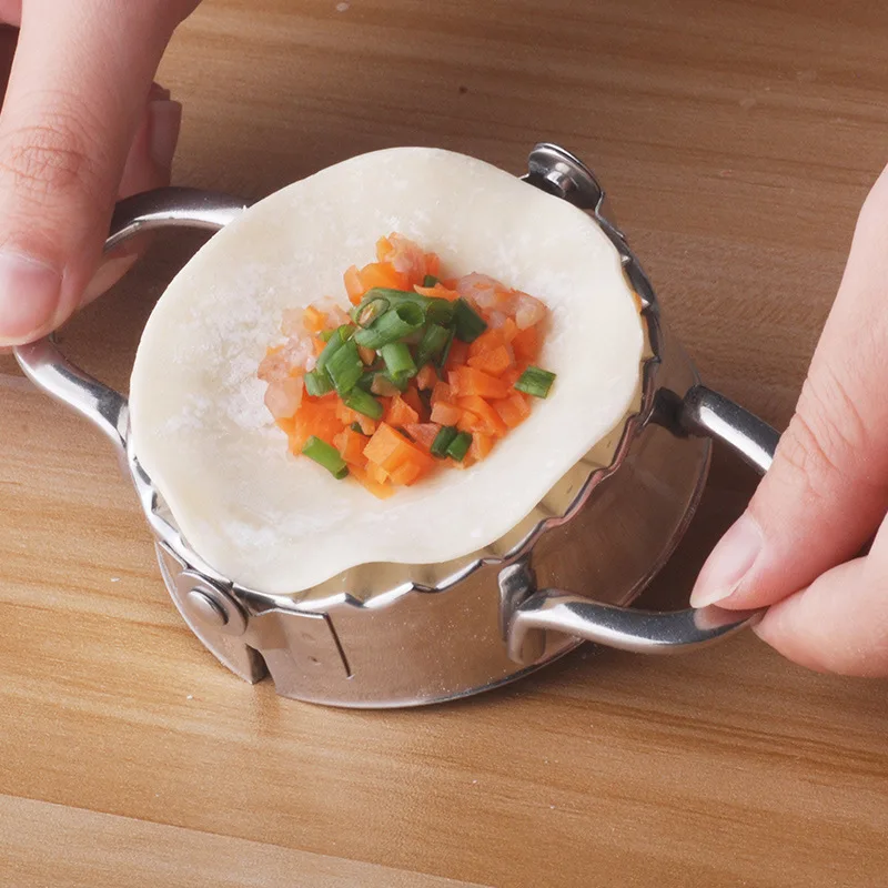 Бытовые пельменцы полезный продукт инструмент 304 из нержавеющей стали пельменки плесень ручные пельменцы клип вырезанная скалка для пельменей плесень