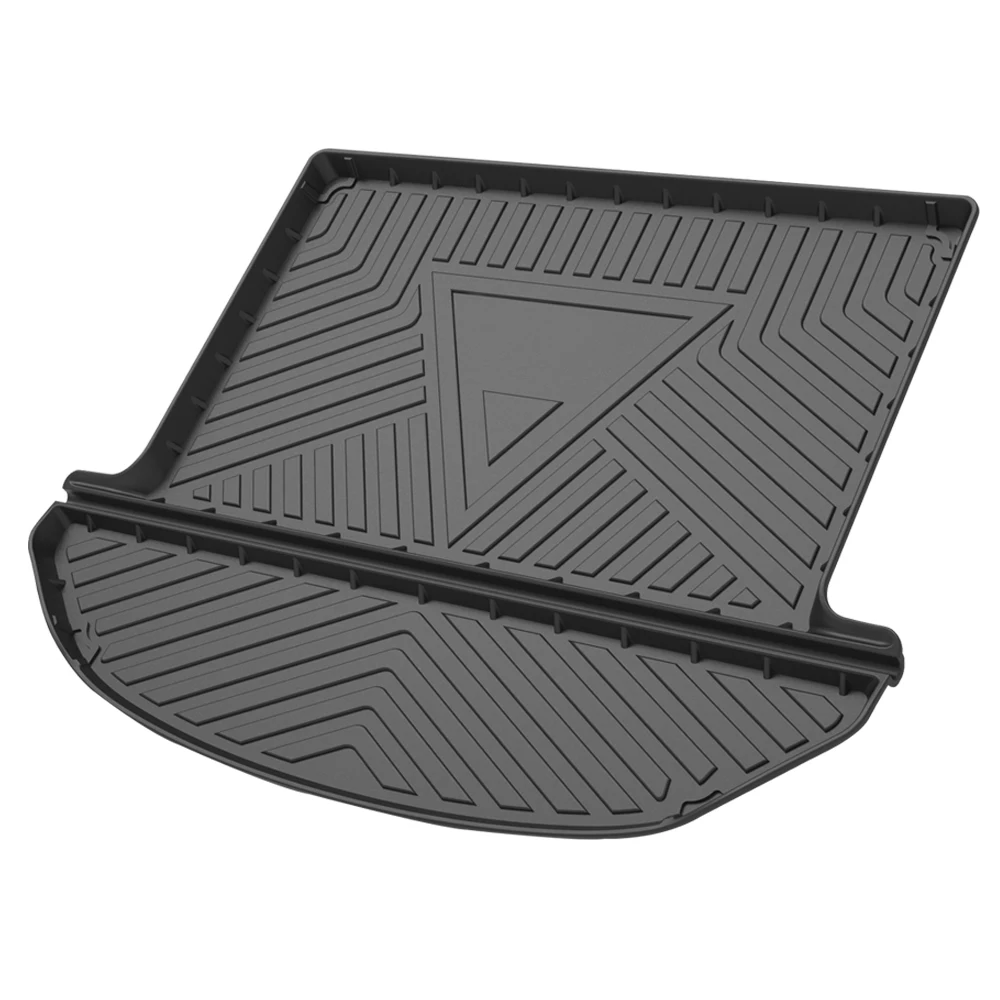  Coffre Voiture Tapis Tapis Coffre en Cuir Voiture Accessoires  Tapis Cargaison pour Hyundai pour Santa Fe 6 Places 2019 2020 2021 Tapis  Coffre Voiture (Couleur : Noir, Taille : 6 PCS)