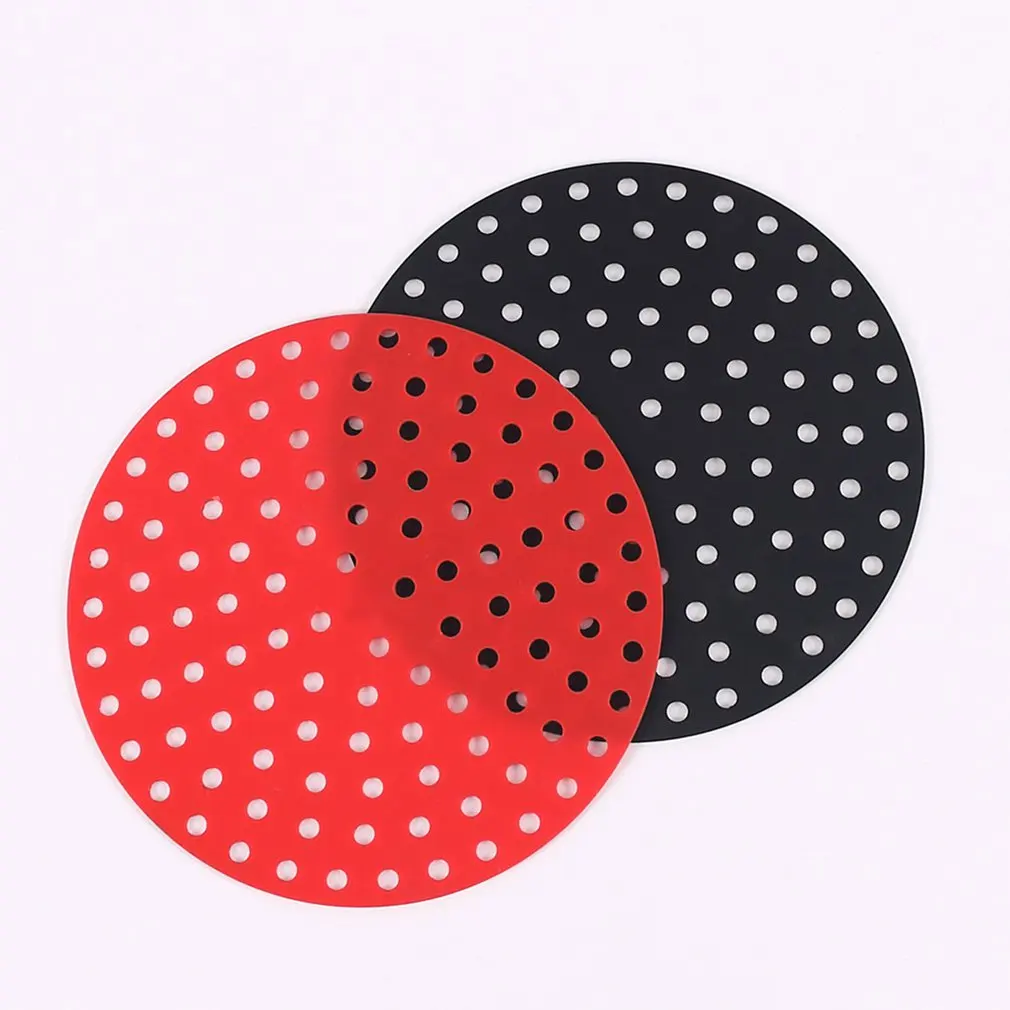New Air Fryer Liner Silicone Mats Air Fryer Accessories Non-stick Durable Pad Steaming Basket Round Mat Baking Tools