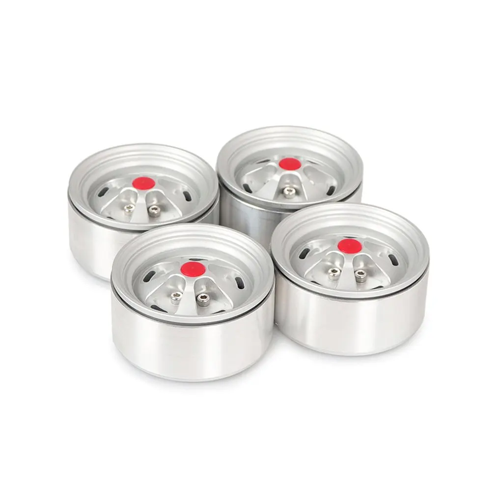 

4PCS 1.9-inch Simulation Beadlock Wheels Rims Metal Tire Hub For 1/10 RC Crawler Axial SCX10 II 90046 Traxxas TRX4 D90 Model Car