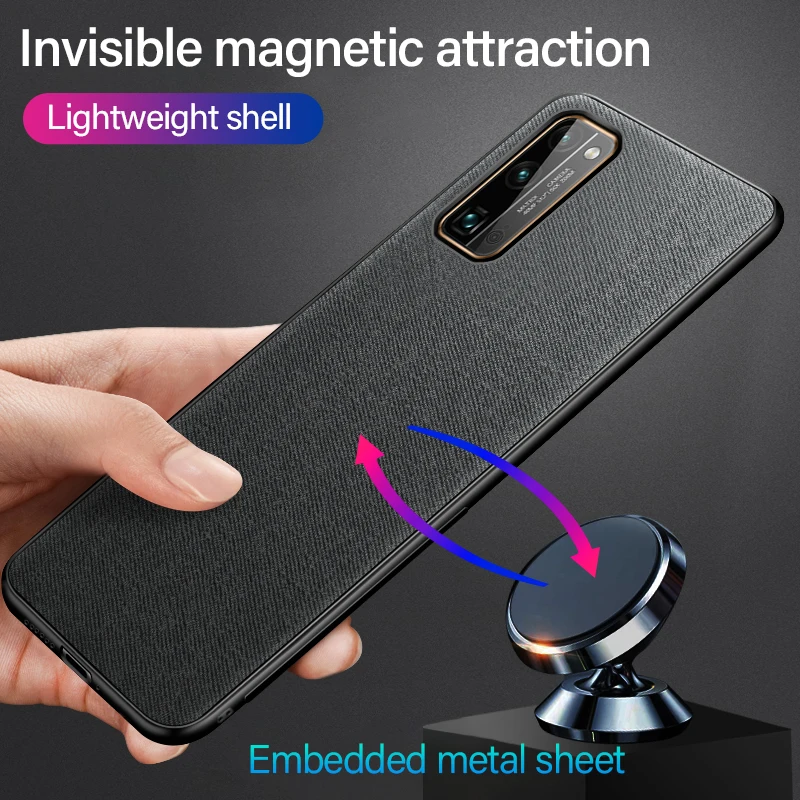 Ультратонкий тканевый магнитный держатель для телефона чехол Huawei Honor 30 20 9 P40 P30 P20