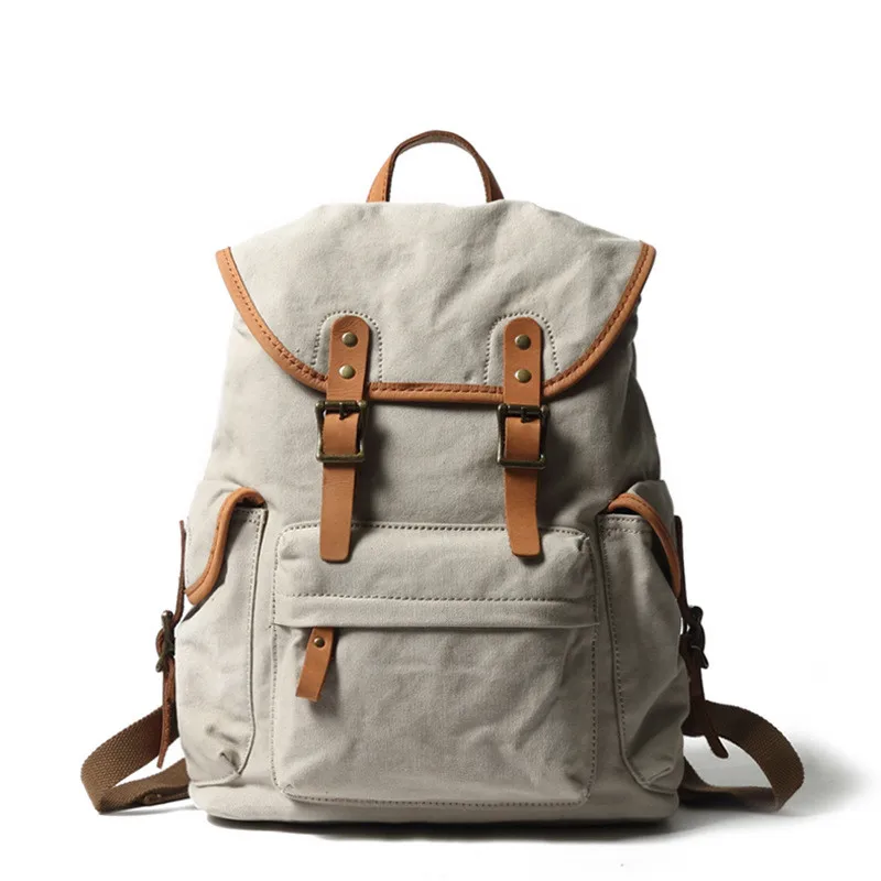Canvas Rucksack Women Backpack Women School Waterproof Canvas Backpack Rucksack Travel Outdoor