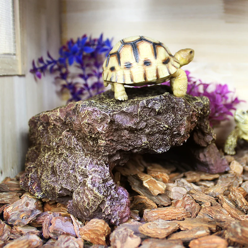 Resin Reptiles Habitat Decoration Hiding Cave For Tortoise Lizard