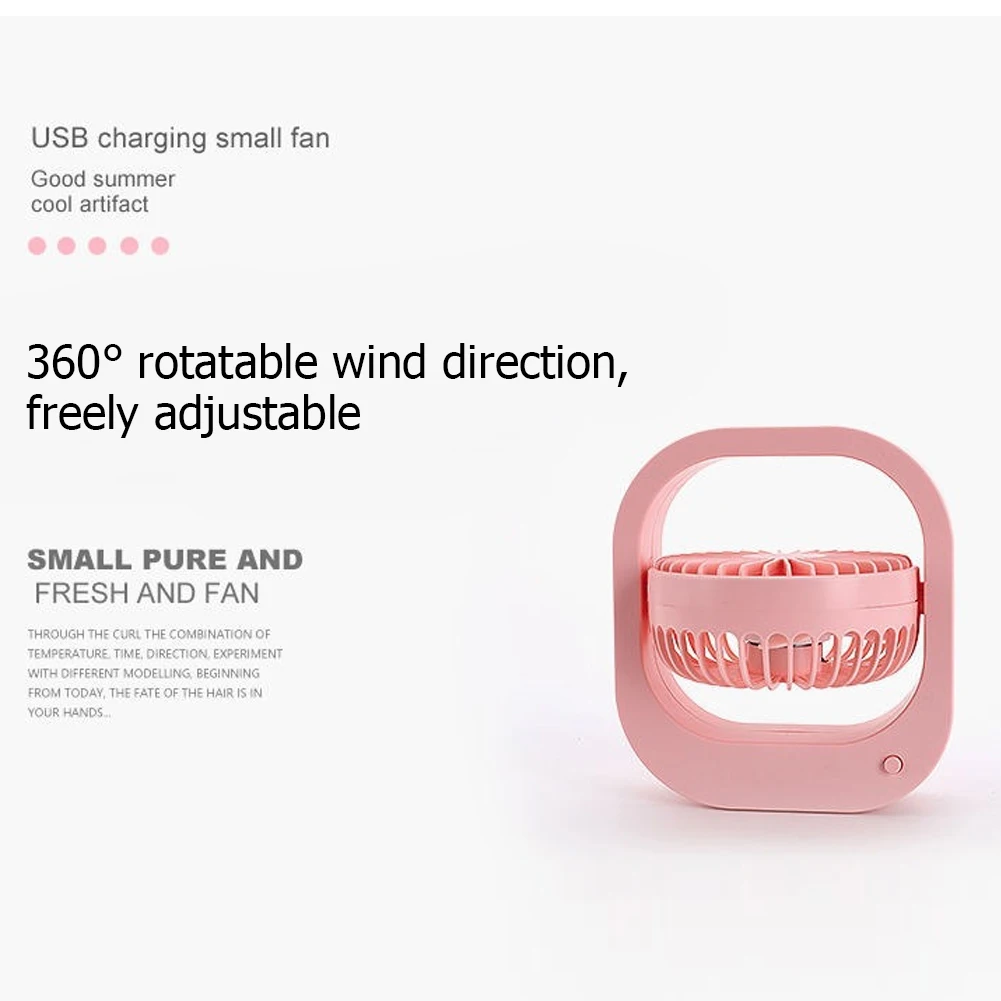 360 ° маленький настольный вентилятор портативные настольные USB вентилятор 2-Скорость мини-вентилятор для автомобиля и офиса, работающий от дома, для путешествий, для отпуска, пляжная одежда для ноутбука тихий