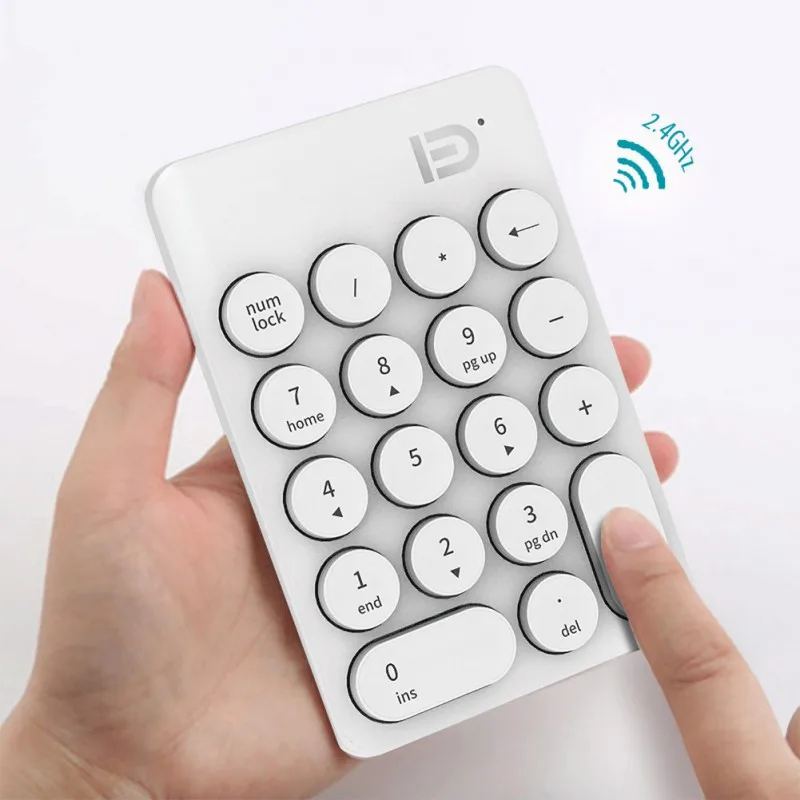 Новая мини-клавиатура размера портативная цифровая клавиатура 2,4G 18 клавиш Беспроводная USB цифровая клавиатура для портативных ПК