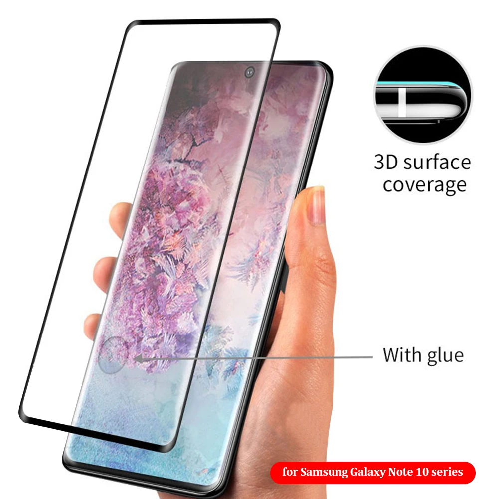 3D изогнутое Закаленное стекло пленка для samsung Galaxy Note 10 Plus HD против царапин