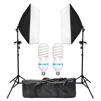 

Photography Rectangle Softbox Lighting Kit 50x70CM Professional Continuous Light System Light Stand For Photo Studio Equipment