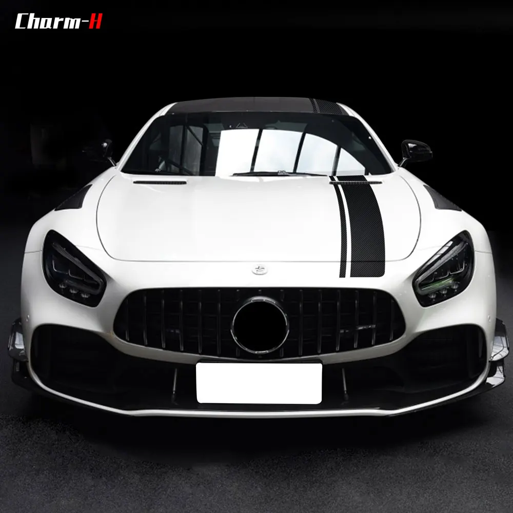 Car Styling Hood Side Roof Rear Stripes for Mercedes Benz AMG GT 2015-Present Body Kit Decor Decals Stickers Accessories