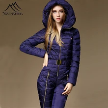 Утиный пух, цельный лыжный костюм, женские зимние комбинезоны, горные лыжи, Jumsuit, супер теплая зимняя Лыжная куртка, брюки, дышащий зимний комплект