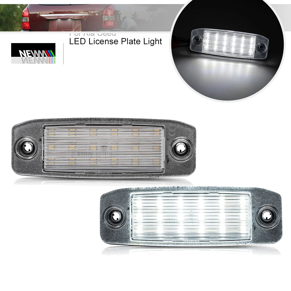 Led License Plate Light For Hyundai Tucson Jm For Kia Sportage Sl Ceed Jd Canbus Rear Tag Lamp