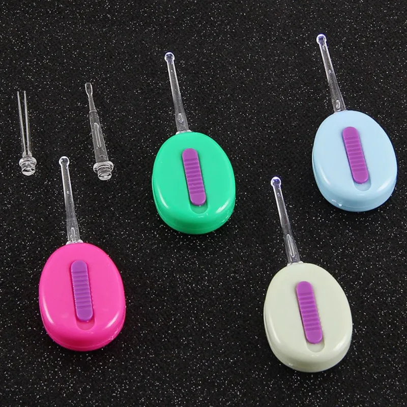 Детский безопасный светильник для ухода за ушами, ложка для ушей, съемная светящаяся ложка для ушей, Очиститель воска, инструмент для чистки ушей