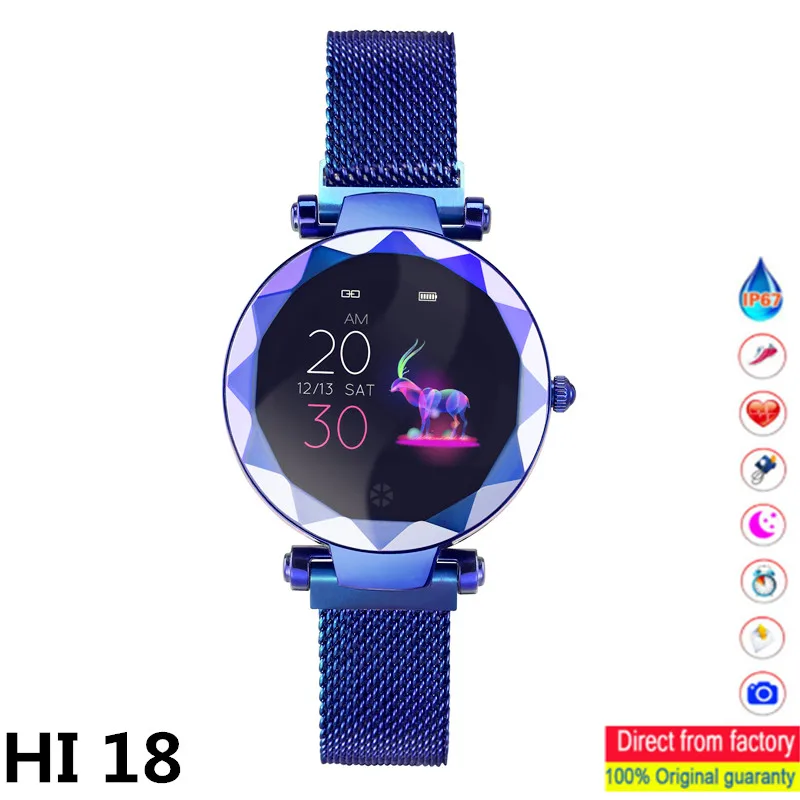 

HI18 Woman Smart Watch Heart Rate Monitoring Blood Pressure Watches Female Physiological Period Measurement Smart Bracelet PK H1