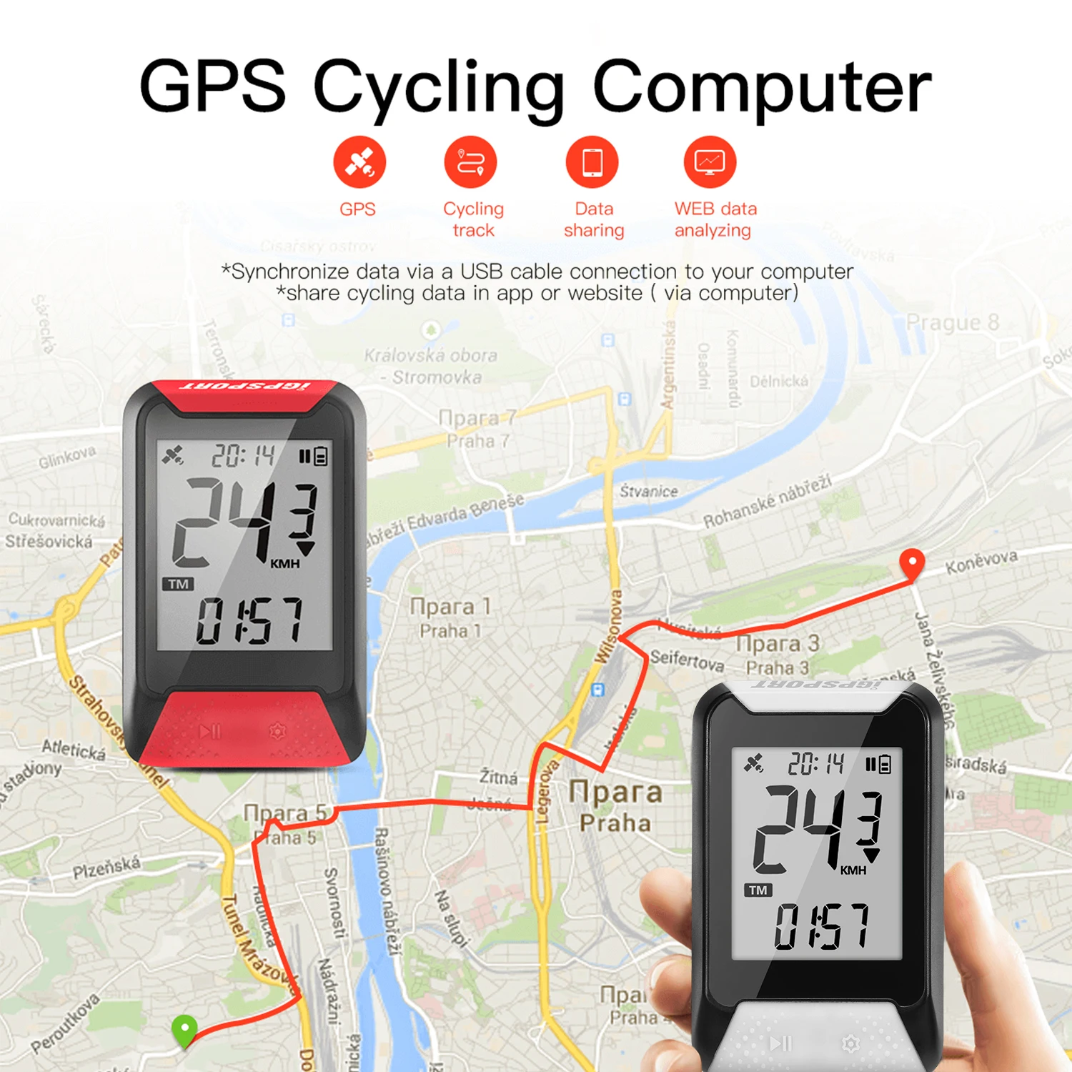 

iGPSPORT Smart GPS Cycling Computer Bike Wireless Digital Speedometer Auto Backlight IPX7 Accurate Bike Computer Odometer