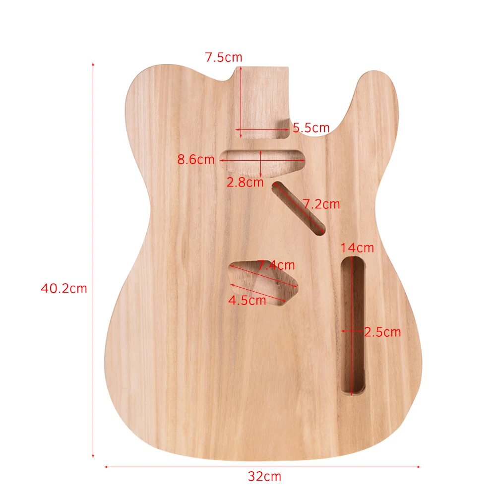 Muslady TL T02 незавершенная электрогитара корпус Sycamore деревянный пустой гитары для TELE