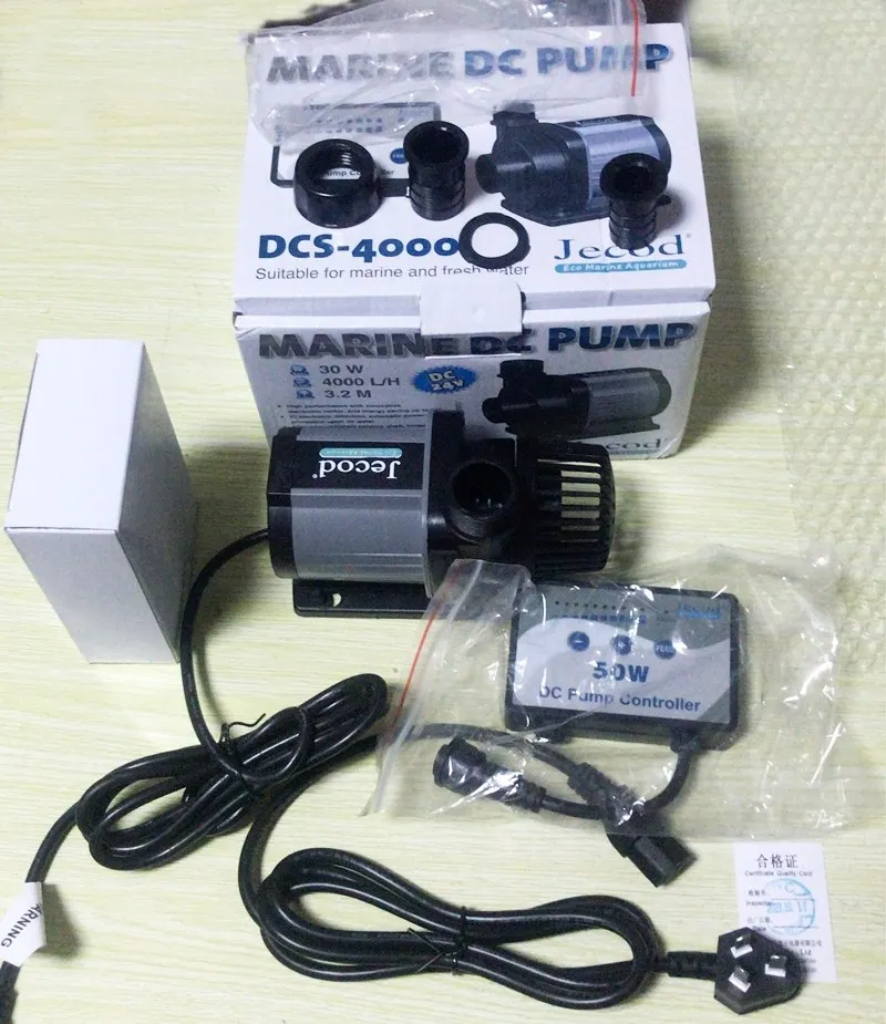 JEBAO Jecord DCS1200 DCS2000 DCS3000 погружной водяной насос с умным контроллером для рыбных морских крыльчаток, тихий насос 110-240 В - Цвет: DCS4000 4000LPH