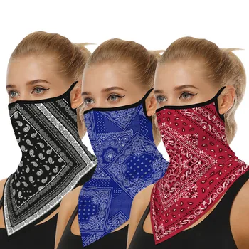 

3PC Outdoor Print Seamless Ear Mask Sports Scarf Neck Tube Face Riding mascarilla reutilizable masque de protection mascherine
