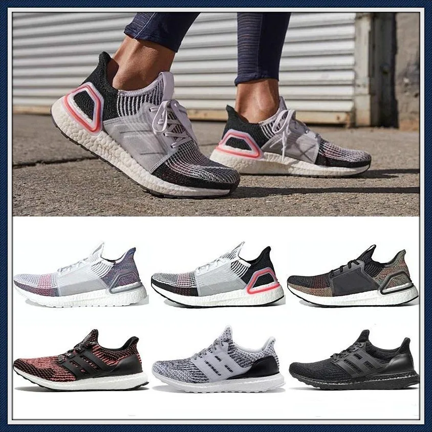 

2020 High Quality Ultraboost 19 3.0 4.0 Running Shoes Men Women Ultra Boost 5.0 Runs White Black Athletic Shoes Size 36-47