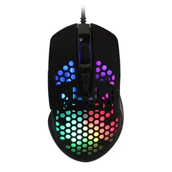 

High-end 6400 Adjustable DPI Honeycomb Game Mouse Optical Wired Drivers USB RGB Light Programmable Gaming Mouse For PC Computer