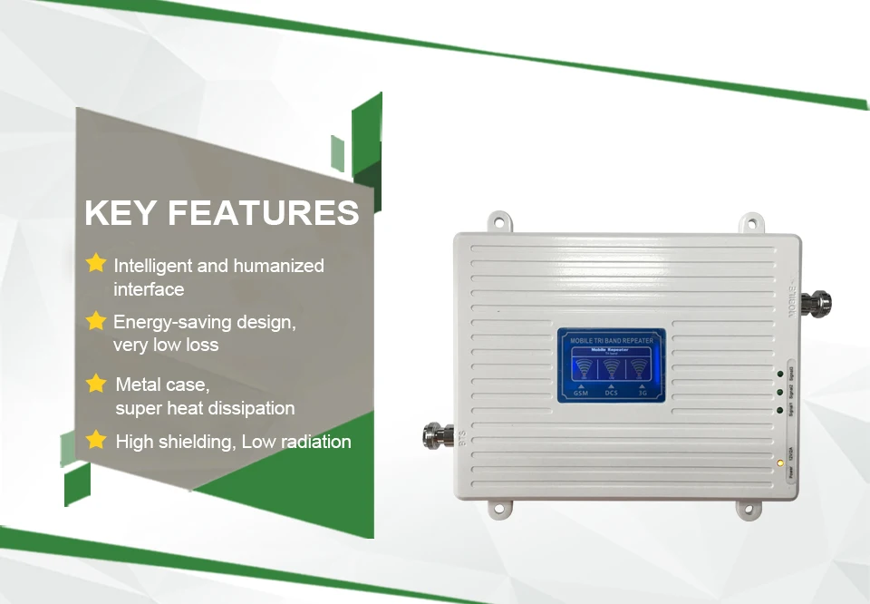 2G 3g 4G трехдиапазонный усилитель сигнала для сотового телефона 70dB GSM 900 LTE 1800 WCDMA 2100 mhz мобильный ретранслятор сигнала