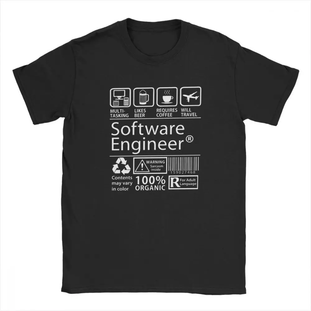 

one yona Software Engineer Programming T-Shirt Men Eat Sleep Code Repeat Programmer Developer Awesome Cotton Tees T Shirt