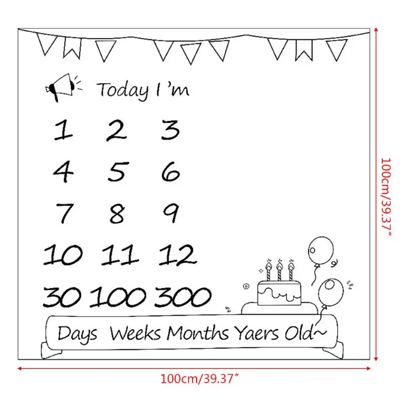 

Newborn Girls Boys Swaddle Wrap Photo Background Cloth Baby Photography Props Infants Growth Commemorative Blanket K4UE