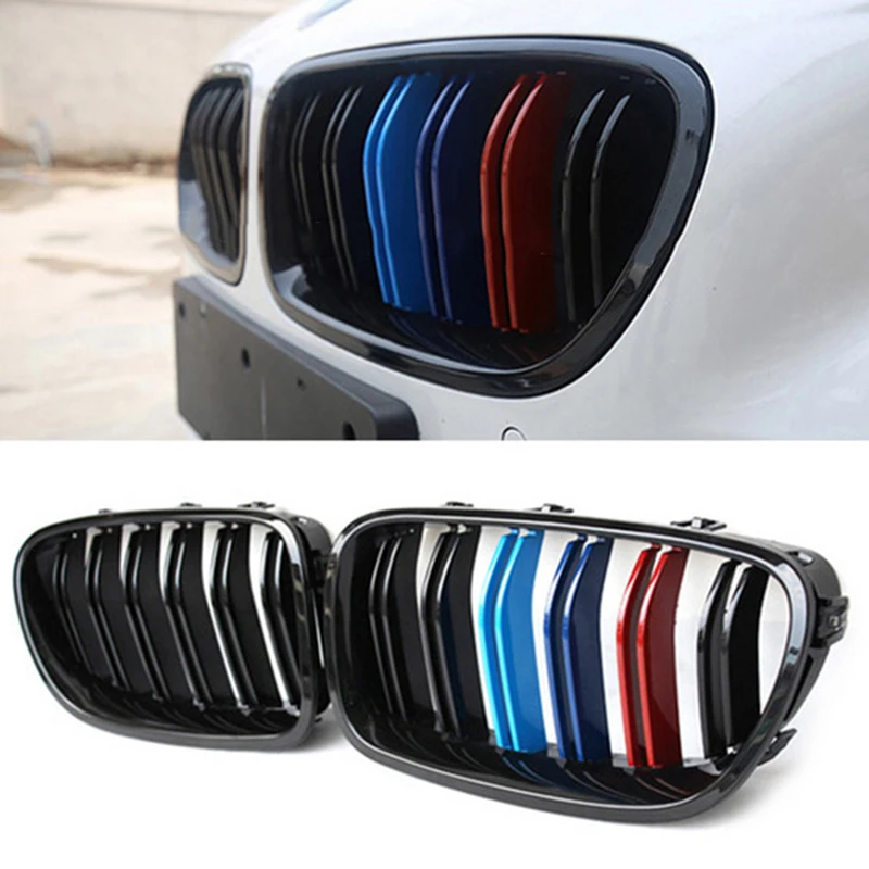 buy M Color Front Grille Grill 2011 2016 Gloss Black For BMW F10 F11 520i 535i 550i Pair of Grilles(1 Left amp; 1 Right)
