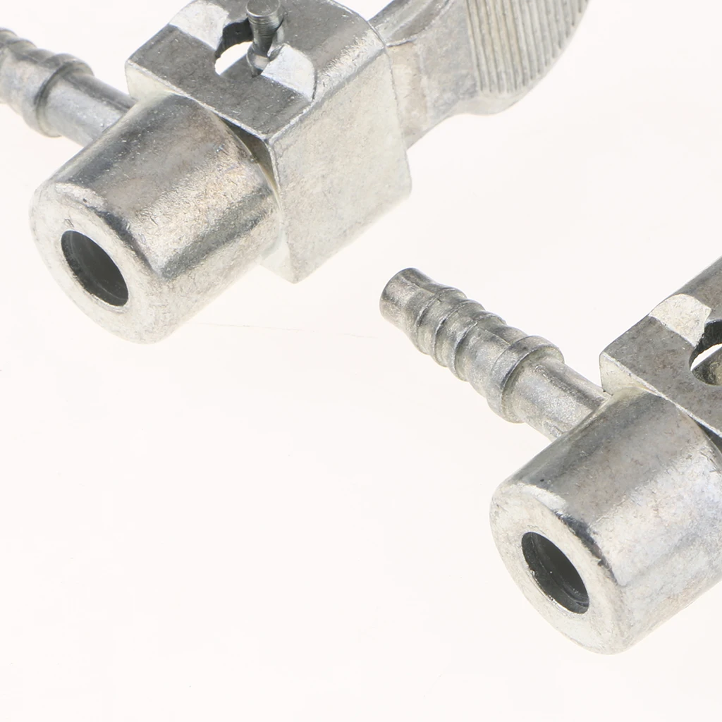 2 Pieces Durable Clip On Tire Tyre Valve Connector Adapter Car Air Chuck Silver