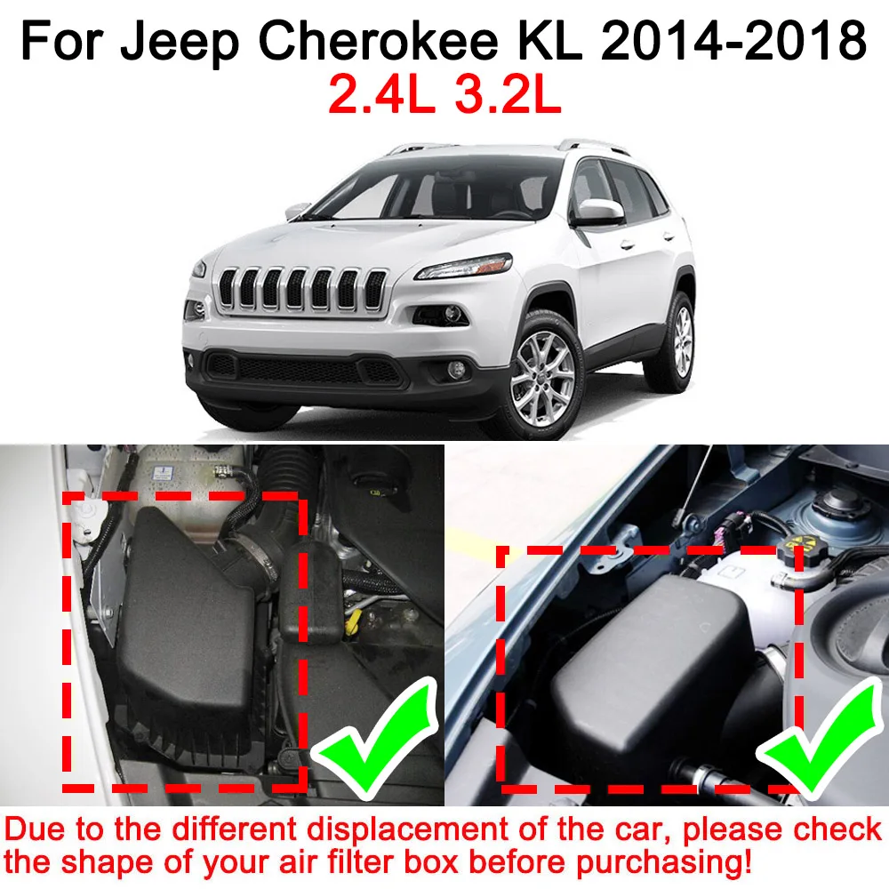 Air filter for Jeep Cherokee KL 2014 2015 2.4L 3.2L L4 V6 5378AA 5376AA K5378AA car accessories kit air filters