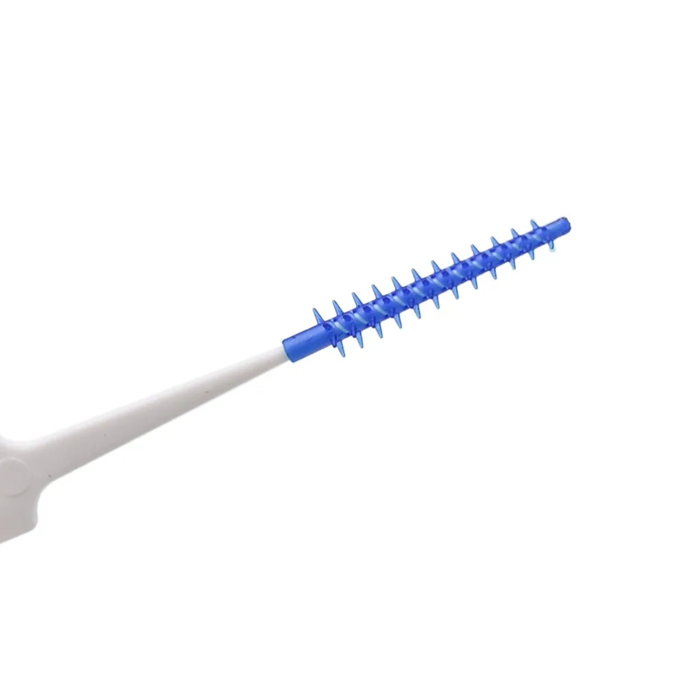 1 коробка 20 шт двойная нить головка гигиена стоматологическая силиконовая межзубная щетка-зубочистка мягкий пластиковый массажный чистящий инструмент